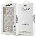 Oryginalne Etui IPHONE 16 DKNY Hardcase Checkered Pattern & Printed Stripes (DKHCP16SPCPTSSP) różowe