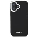 Oryginalne Etui IPHONE 16 DKNY Hardcase Plain Silver Logo MagSafe (DKHMP16SPSCMCLK) czarne