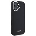 Oryginalne Etui IPHONE 16 DKNY Hardcase Plain Silver Logo MagSafe (DKHMP16SPSCMCLK) czarne