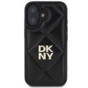 Oryginalne Etui IPHONE 16 DKNY Quilted Stack Logo (DKHCP16SPQDSLK) czarne