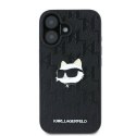 Oryginalne Etui IPHONE 16 Karl Lagerfeld Hardcase Monogram Choupette Head Pin (KLHCP16SPGKLCHPK) czarne