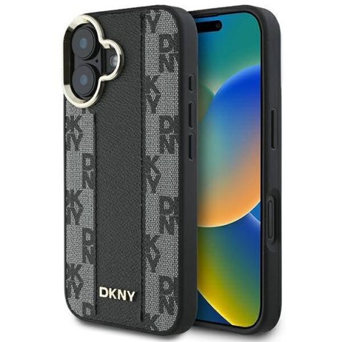 Oryginalne Etui IPHONE 16 PLUS DKNY Hardcase Checkered Pattern MagSafe (DKHMP16MPCPVSLK) czarne