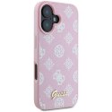 Oryginalne Etui IPHONE 16 PLUS Guess Hardcase Peony Script Logo MagSafe (GUHMP16MPGPYSP) różowe