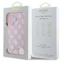 Oryginalne Etui IPHONE 16 PLUS Guess Hardcase Peony Script Logo MagSafe (GUHMP16MPGPYSP) różowe