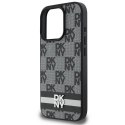 Oryginalne Etui IPHONE 16 PRO DKNY Hardcase Checkered Pattern & Printed Stripes (DKHCP16LPCPTSSK) czarne