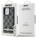 Oryginalne Etui IPHONE 16 PRO DKNY Hardcase Checkered Pattern & Printed Stripes (DKHCP16LPCPTSSK) czarne