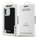 Oryginalne Etui IPHONE 16 PRO DKNY Hardcase Plain Silver Logo MagSafe (DKHMP16LPSCMCLK) czarne