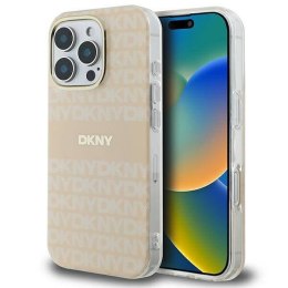 Oryginalne Etui IPHONE 16 PRO DKNY Hardcase Repeat Texture Pattern & Stripe MagSafe (DKHMP16LHRHSEP)