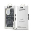 Oryginalne Etui IPHONE 16 PRO DKNY Hardcase Repeat Texture Pattern With Stripe (DKHMP16LHRHSEK) czarne