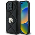 Oryginalne Etui IPHONE 16 PRO DKNY Quilted Stack Logo (DKHCP16LPQDSLK) czarne