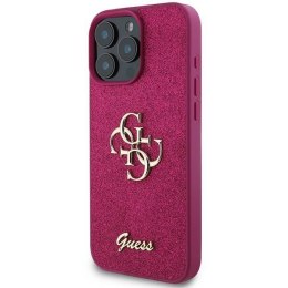 Oryginalne Etui IPHONE 16 PRO Guess Hardcase Glitter Script Big 4G (GUHCP16LHG4SGU) fioletowe