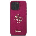 Oryginalne Etui IPHONE 16 PRO Guess Hardcase Glitter Script Big 4G (GUHCP16LHG4SGU) fioletowe