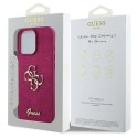 Oryginalne Etui IPHONE 16 PRO Guess Hardcase Glitter Script Big 4G (GUHCP16LHG4SGU) fioletowe