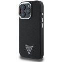 Oryginalne Etui IPHONE 16 PRO Guess Hardcase Grained Triangle MagSafe (GUHMP16LPGTSPSK) czarne