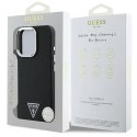 Oryginalne Etui IPHONE 16 PRO Guess Hardcase Grained Triangle MagSafe (GUHMP16LPGTSPSK) czarne