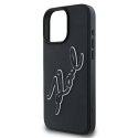 Oryginalne Etui IPHONE 16 PRO Karl Lagerfeld Hardcase 3D Rubber Bicolor Signature (KLHCP16L3DRKSDLK) czarne