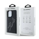 Oryginalne Etui IPHONE 16 PRO Karl Lagerfeld Hardcase 3D Rubber Bicolor Signature (KLHCP16L3DRKSDLK) czarne