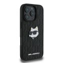 Oryginalne Etui IPHONE 16 PRO Karl Lagerfeld Hardcase Monogram Choupette Head Pin (KLHCP16LPGKLCHPK) czarne