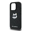 Oryginalne Etui IPHONE 16 PRO Karl Lagerfeld Hardcase Monogram Choupette Head Pin (KLHCP16LPGKLCHPK) czarne