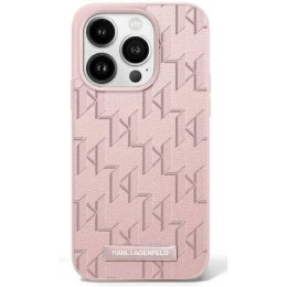 Oryginalne Etui IPHONE 16 PRO MAX Karl Lagerfeld Hardcase Hot Stamp MagSafe (KLHMP16XPKHPORPP) różowe