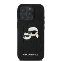 Oryginalne Etui IPHONE 16 PRO MAX Karl Lagerfeld Hardcase Monogram Karl&Choupette Head Pin (KLHCP16XPGKLKCPK) czarne