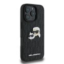 Oryginalne Etui IPHONE 16 PRO MAX Karl Lagerfeld Hardcase Monogram Karl&Choupette Head Pin (KLHCP16XPGKLKCPK) czarne