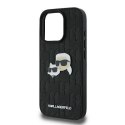 Oryginalne Etui IPHONE 16 PRO MAX Karl Lagerfeld Hardcase Monogram Karl&Choupette Head Pin (KLHCP16XPGKLKCPK) czarne