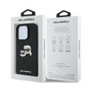 Oryginalne Etui IPHONE 16 PRO MAX Karl Lagerfeld Hardcase Monogram Karl&Choupette Head Pin (KLHCP16XPGKLKCPK) czarne