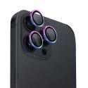 Szkło Hartowane na Aparat IPHONE 16 PRO / 16 PRO MAX UNIQ Optix Aluminium Camera Lens Protector z Aplikatorem Iridescent