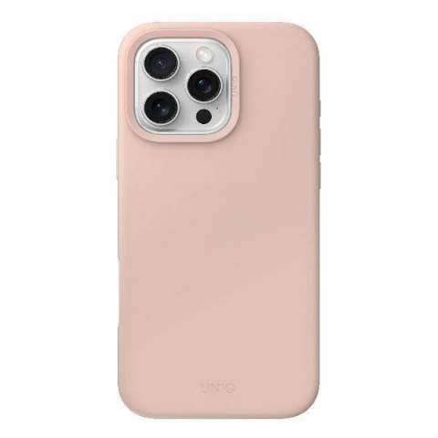 Etui IPHONE 16 PRO MAX UNIQ Lino Hue Magclick Charging Blush różowe