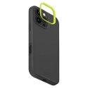 Etui IPHONE 16 PRO UNIQ Lino Hue Magclick Charging Charcoal szare