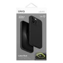 Etui IPHONE 16 PRO UNIQ Lino Hue Magclick Charging Charcoal szare