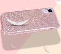 Etui MOTOROLA MOTO E20 4G Brokat Glitter różowe