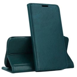 Etui SAMSUNG GALAXY A13 5G Portfel z Klapką Skóra Ekologiczna Kabura Magnet Book ciemnozielone