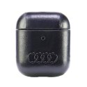 Oryginalne Etui APPLE AIRPODS 1 / 2 Audi Leather Big Logo Cover (AU-AP-GT/D3-BK) czarne