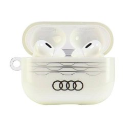 Oryginalne Etui APPLE AIRPODS PRO 2 Audi IML Geometric Pattern Cover (AU-IMLAPP2-A6/D3-WE) białe