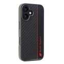 Oryginalne Etui IPHONE 16 Audi Carbon Fiber Stripe (AUS-TPUPCIP16-R8/D1-BK) czarne