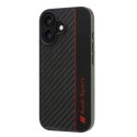 Oryginalne Etui IPHONE 16 Audi Carbon Fiber Stripe (AUS-TPUPCIP16-R8/D1-BK) czarne