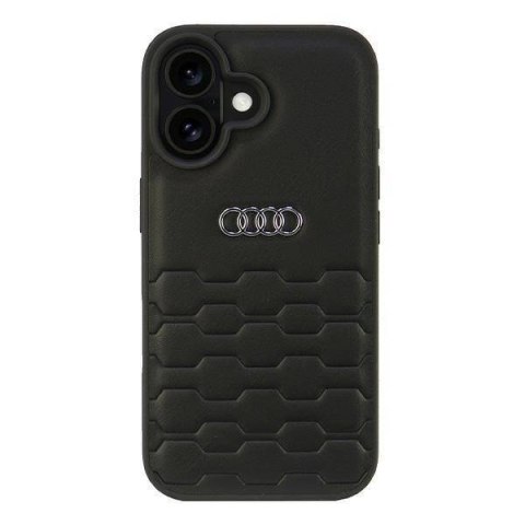 Oryginalne Etui IPHONE 16 Audi Synthetic Leather (AU-TPUPCIP16-GT/D2-BK) czarne