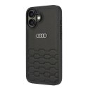 Oryginalne Etui IPHONE 16 PLUS Audi Synthetic Leather (AU-TPUPCIP16M-GT/D2-BK) czarne