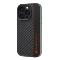 Oryginalne Etui IPHONE 16 PRO Audi Carbon Fiber Stripe (AUS-TPUPCIP16P-R8/D1-BK) czarne