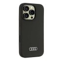 Oryginalne Etui IPHONE 16 PRO Audi Silicone Case (AU-LSRIP16P-Q3/D1-BK) czarne