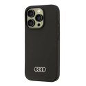 Oryginalne Etui IPHONE 16 PRO Audi Silicone Case (AU-LSRIP16P-Q3/D1-BK) czarne