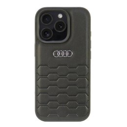 Oryginalne Etui IPHONE 16 PRO Audi Synthetic Leather (AU-TPUPCIP16P-GT/D2-BK) czarne