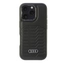 Oryginalne Etui IPHONE 16 PRO Audi Synthetic Leather (AU-TPUPCMIP16P-GT/D3-BK) czarne