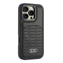 Oryginalne Etui IPHONE 16 PRO Audi Synthetic Leather (AU-TPUPCMIP16P-GT/D3-BK) czarne