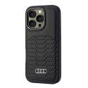 Oryginalne Etui IPHONE 16 PRO Audi Synthetic Leather (AU-TPUPCMIP16P-GT/D3-BK) czarne