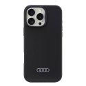 Oryginalne Etui IPHONE 16 PRO MAX Audi Silicone Case (AU-LSRIP16PM-Q3/D1-BK) czarne