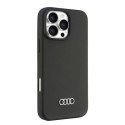 Oryginalne Etui IPHONE 16 PRO MAX Audi Silicone Case (AU-LSRIP16PM-Q3/D1-BK) czarne