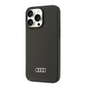 Oryginalne Etui IPHONE 16 PRO MAX Audi Silicone Case (AU-LSRIP16PM-Q3/D1-BK) czarne